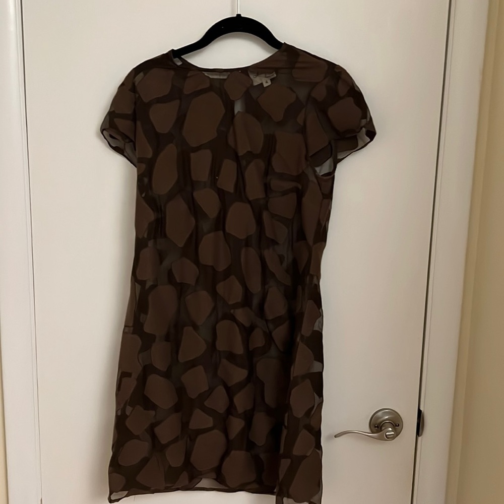 Milly size 4 brown cheetah shift dress